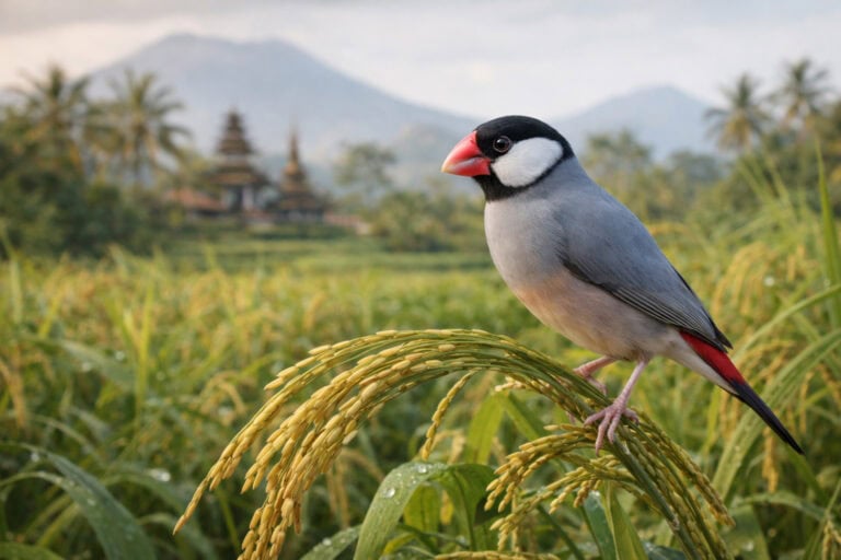 Ryżowiec siwy (Lonchura oryzivora) – Elegancki śpiewak z indonezyjskich wysp