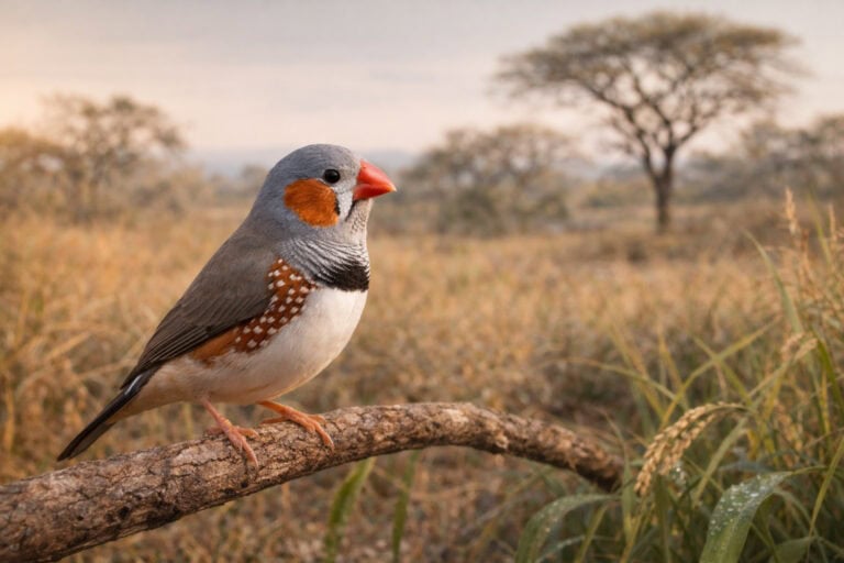 Zeberka zwyczajna (Taeniopygia guttata) – Towarzyski symbol australijskich stepów